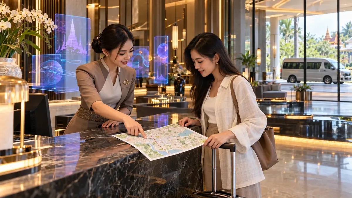 หน้าโรงแรมใกล้สถานที่: วิธีทำ landing page ที่พักใกล้สนามบิน โรงพยาบาล ศูนย์ประชุม และมหาวิทยาลัย ให้ติด Google และ AI หยิบไปตอบ พร้อมโครงหน้า 8 ส่วน