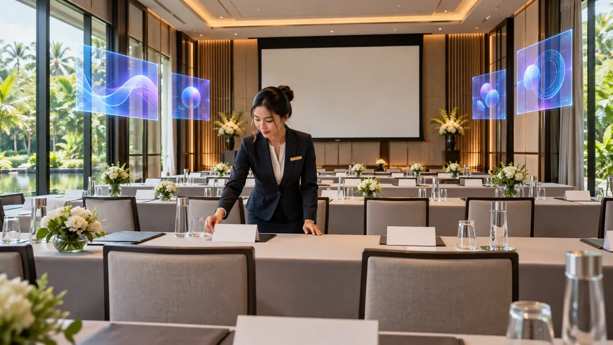 หน้าห้องประชุมและสถานที่จัดงานแต่งของโรงแรม: ทำให้ติด Google เมื่อคนค้น ห้องสัมมนา + จังหวัด และให้ AI หยิบชื่อโรงแรมไปตอบ พร้อมโครงหน้า 9 ส่วน
